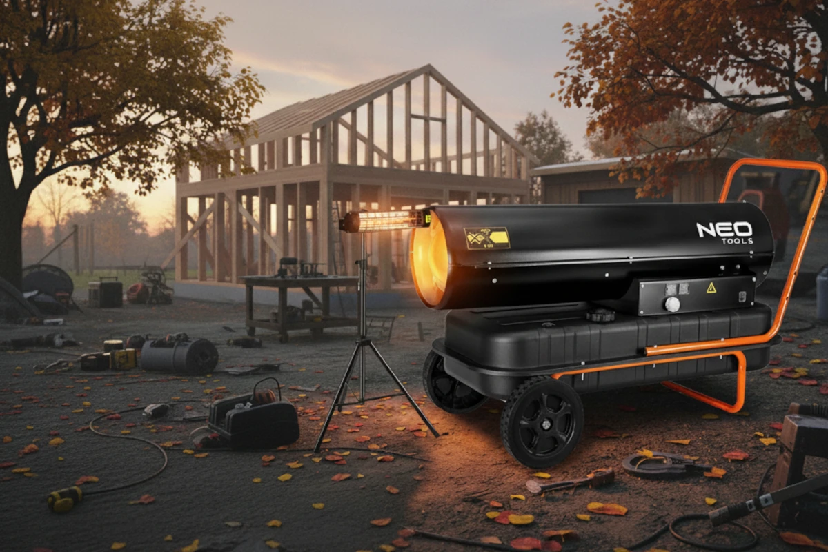 Ogrzewanie budowy, garażu i warsztatu jesienią: kompleksowy przegląd nagrzewnic i promienników